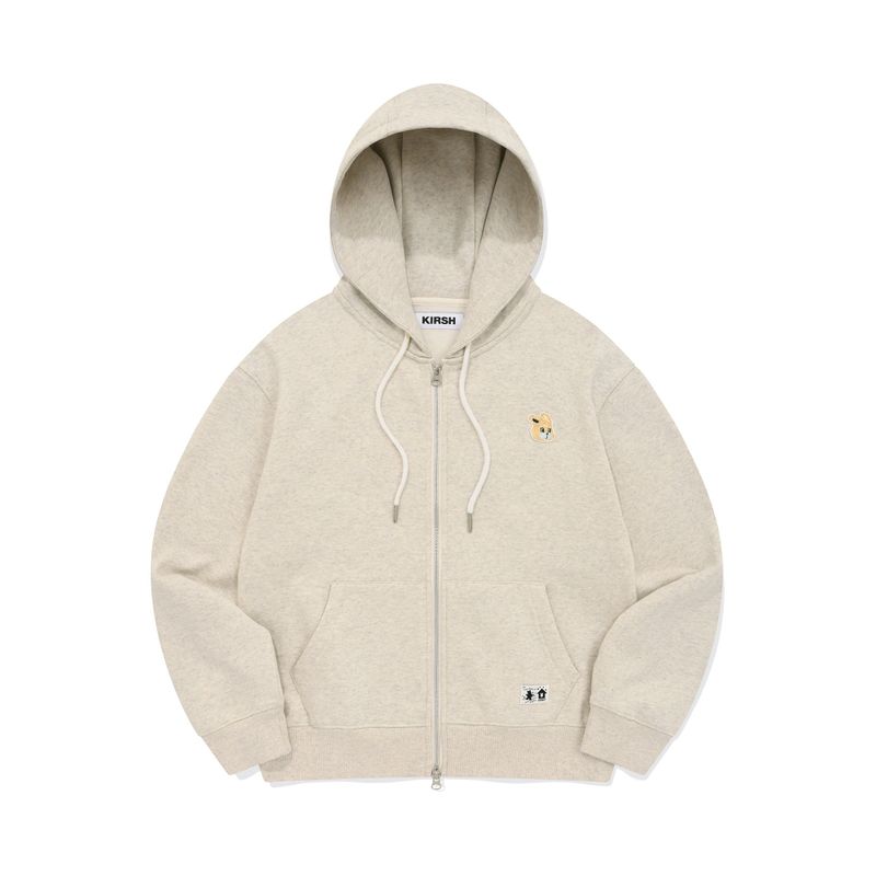 KIRSH（キルシー）の「WITTY BUNNY WAPPEN NAPPING HOODIE ZIP UP [OATMEAL]（Tops）」