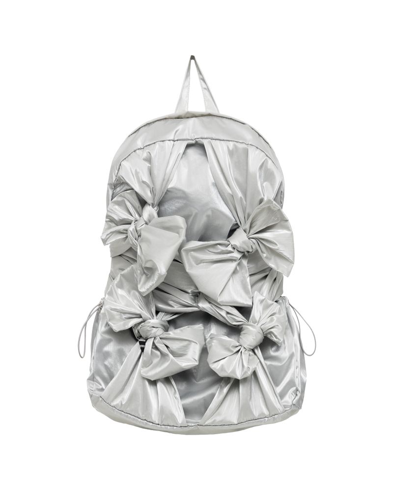 Knotted Backpack (Glossy-Silver)