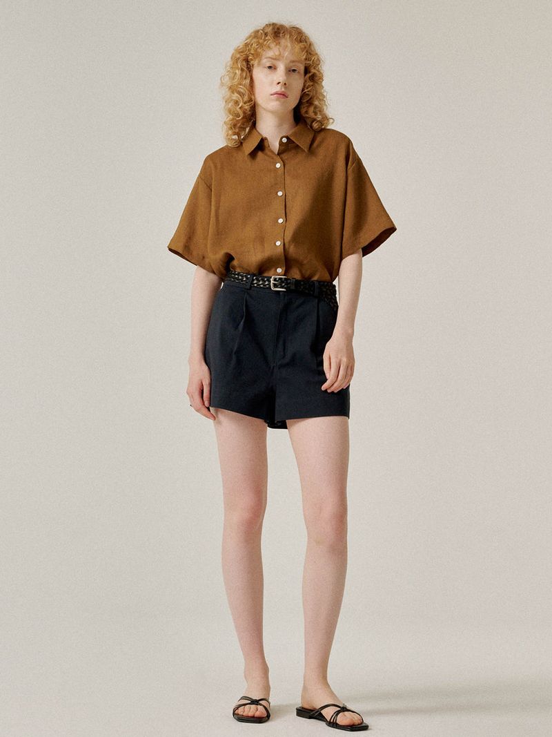 Linen half shirts (Ivory)