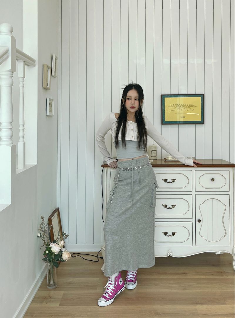 Cargoporket long skirt