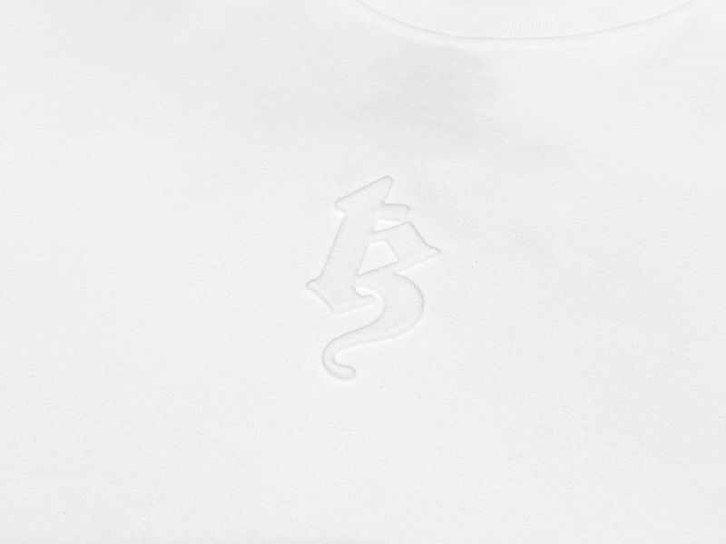 TZ M-BOSSED LOGO OVERSIZED TEE - WHITE