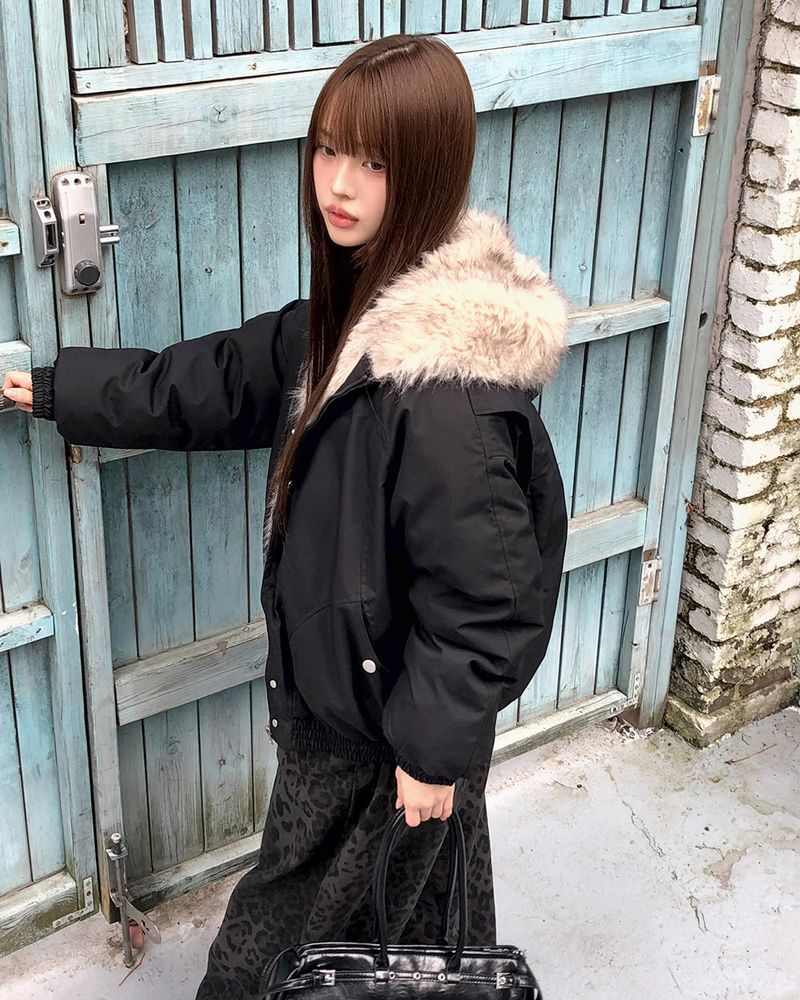 Boin Hooded Fur Padded Jumper
