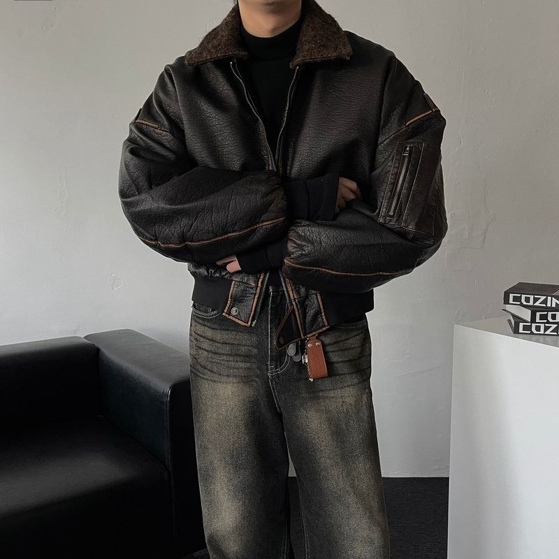 COZINESS（コジネス）の「ALL Coyote Sealing Leather Bomber Jacket (2 colors)（Jackets/Outerwear）」