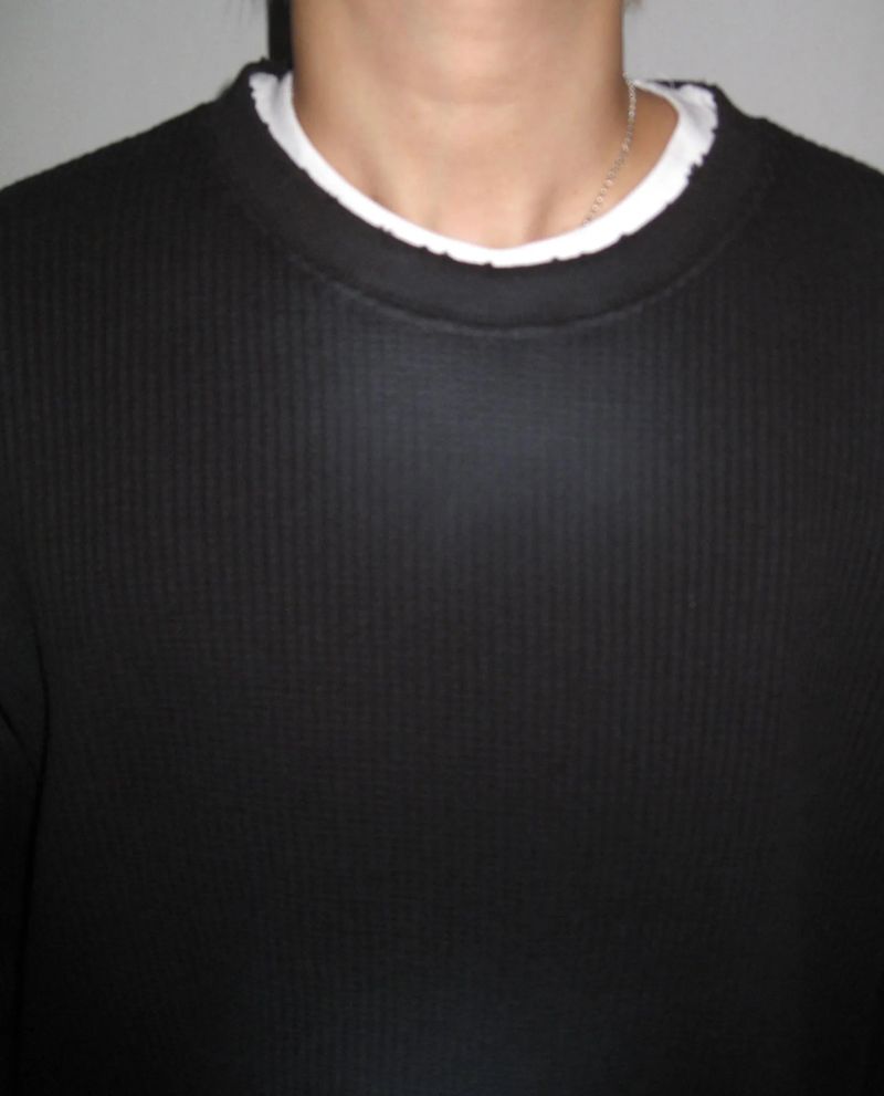 Dirty Damaged Wash Waffle Knit (2 Colors)