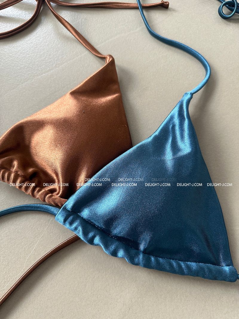 satin strap bikini