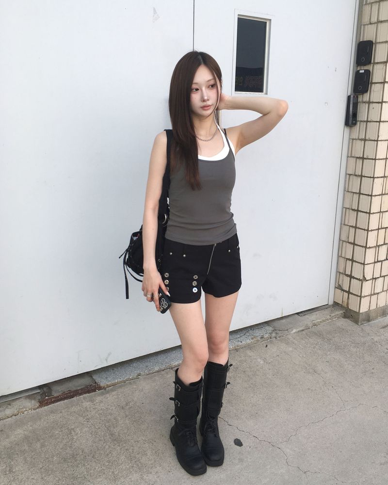 Leon zipper shorts