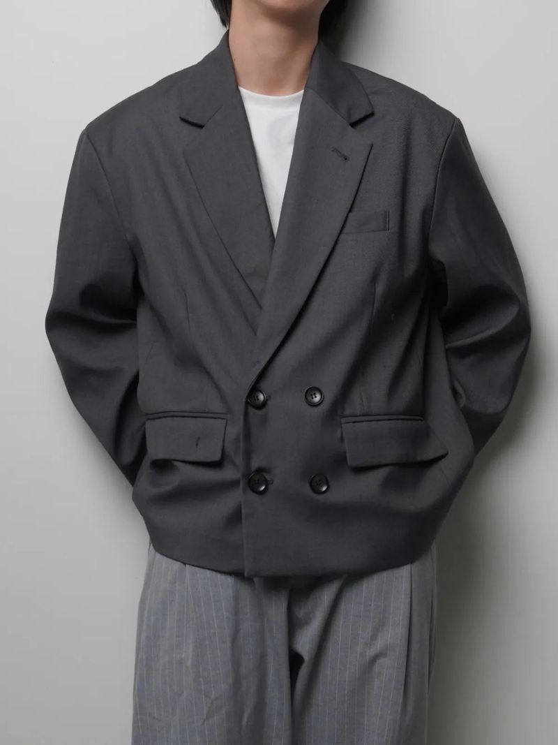JT10 Cropped Double-Breasted Blazer