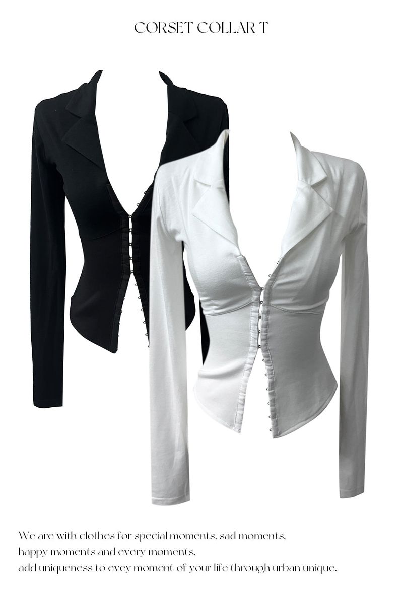 URBAN UNIQUE(アーバンユニーク)の「corset collar T (2color)(Tops)」