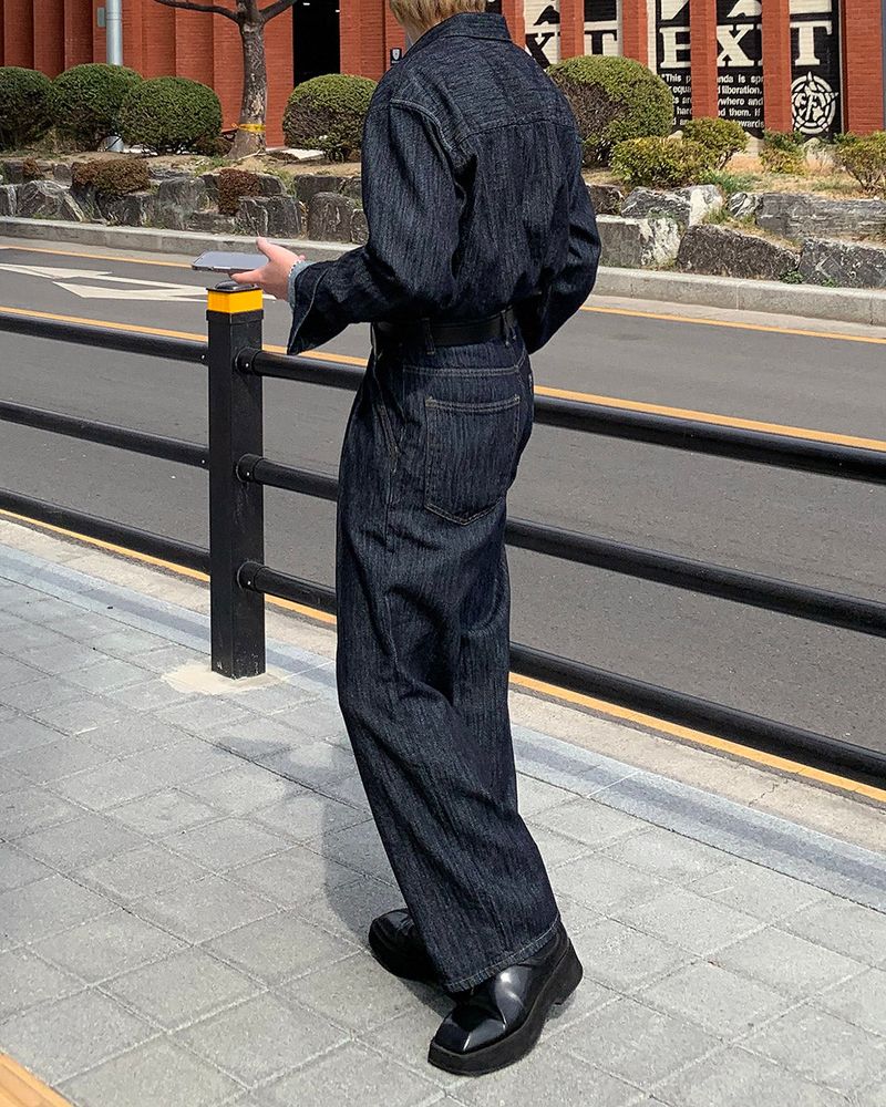 LE Mono Linen Two-Tuck Denim