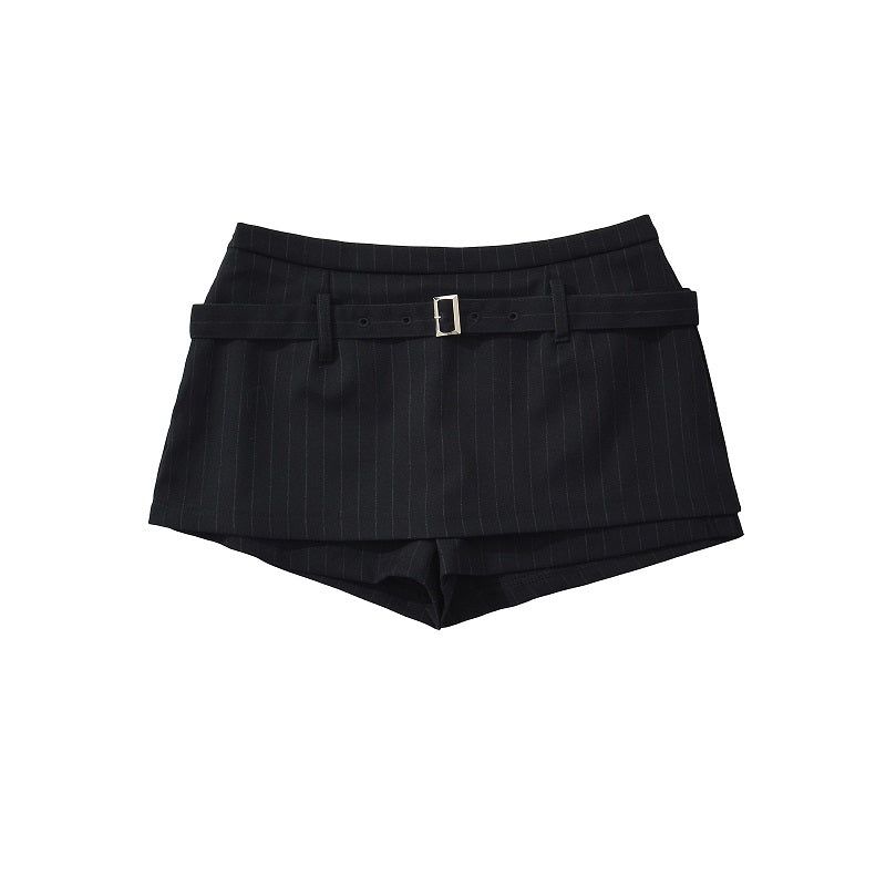 Belted Pinstripe Skort 233024993