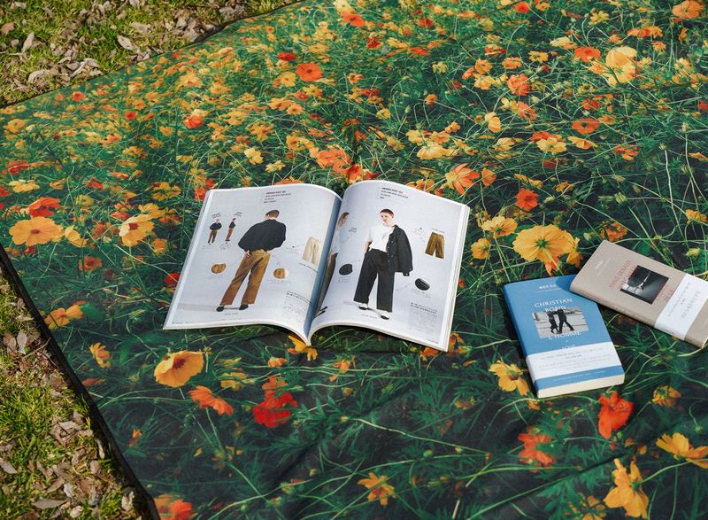 wild flower picnic mat