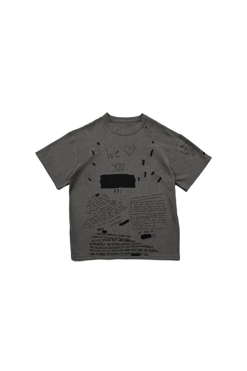 SCRIBBLE T-SHIRT / CHARCOAL