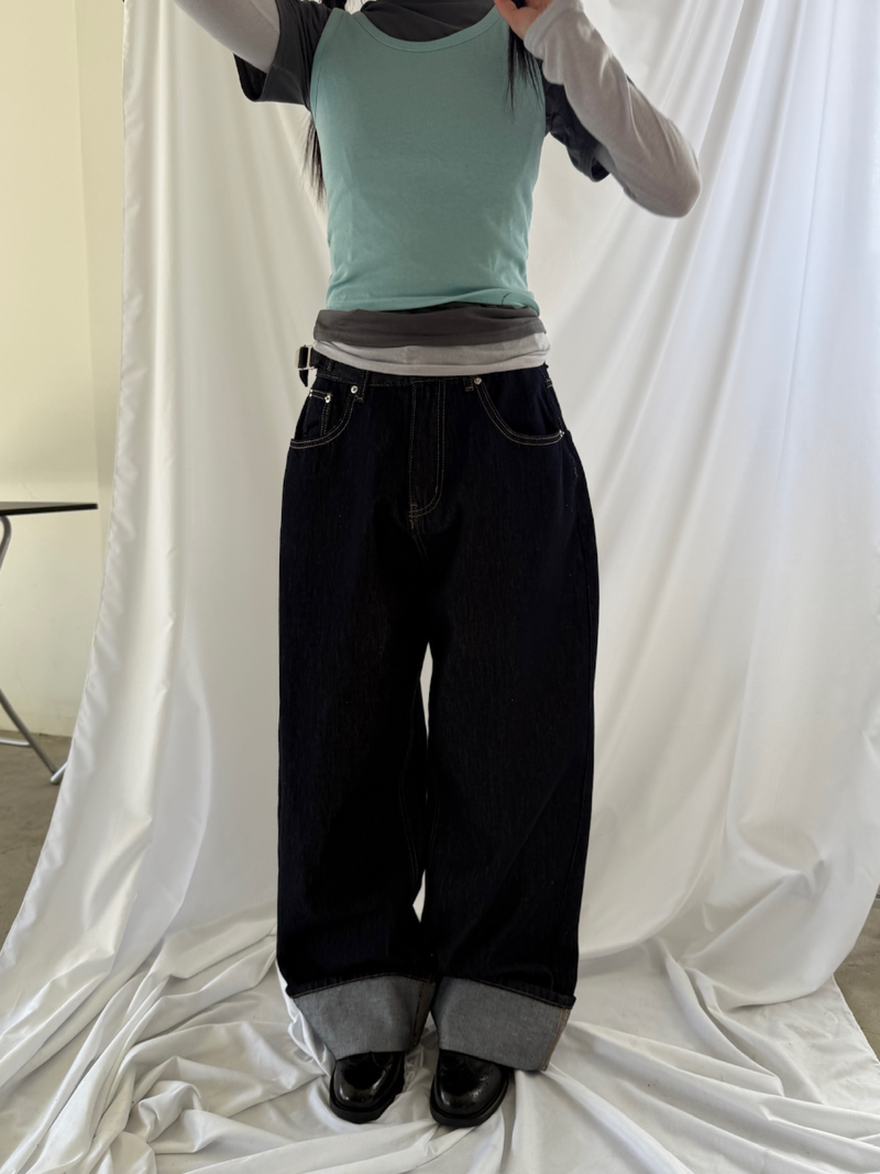 roll up non fade jeans