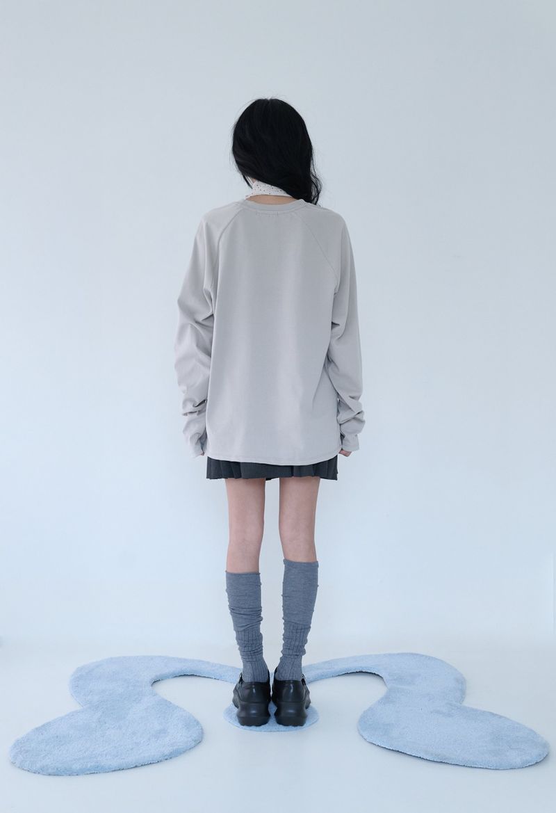 MIRE EYES RAGLAN T DUSTY GREY