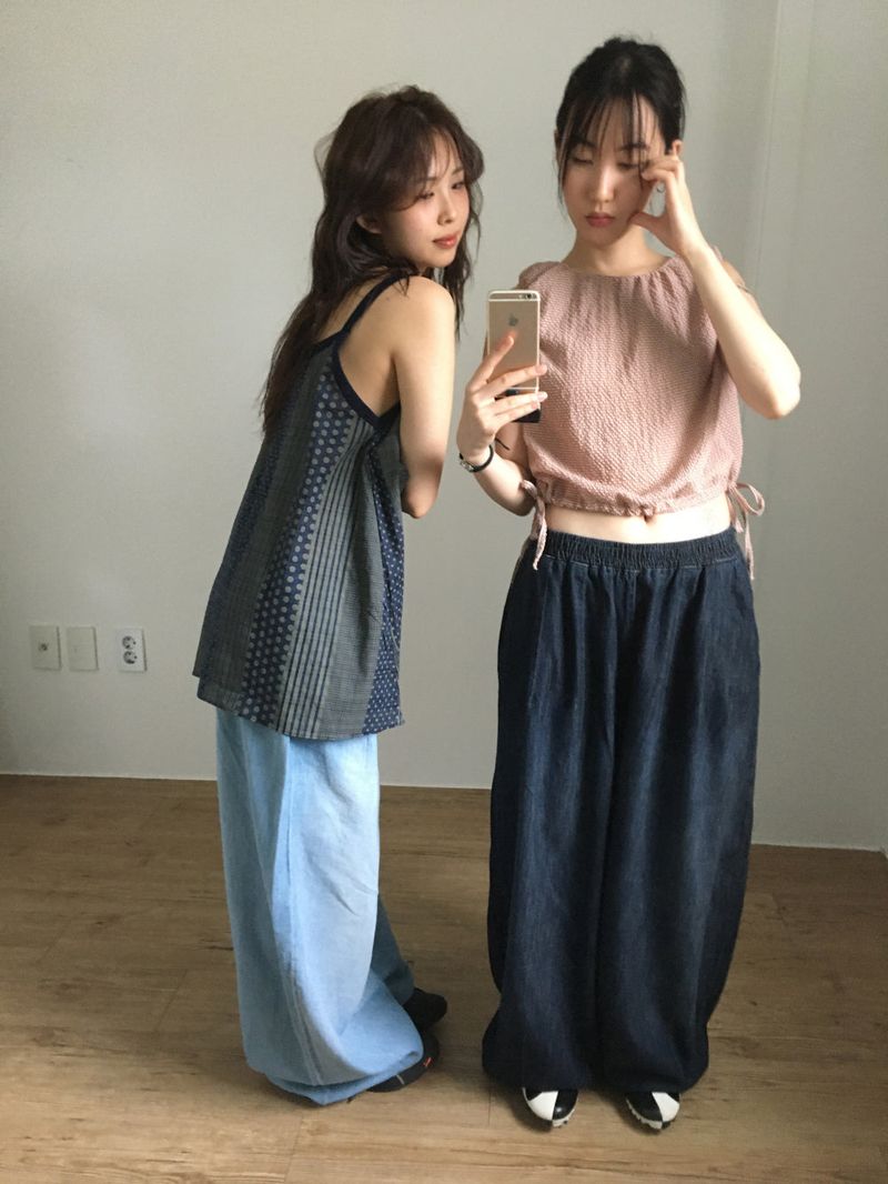 Humming Patchwork sleeveless (2color)