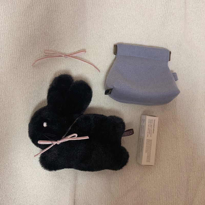 Bunny Popo Hug Doll (black)