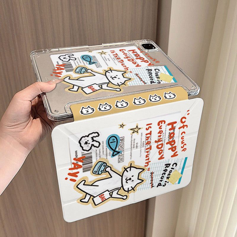 Shopping Cat Illustration iPad Case