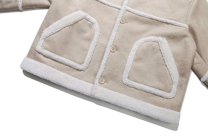 MINIMAL MOUTON JACKET_OATMEAL