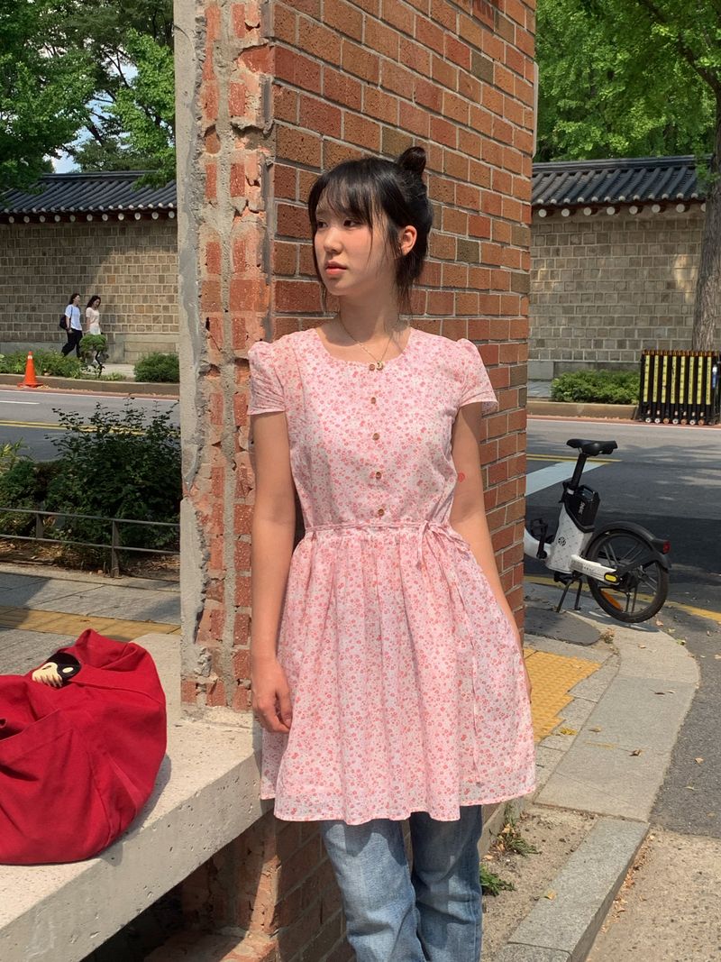  [made by fling] picnic flower mini one-piece