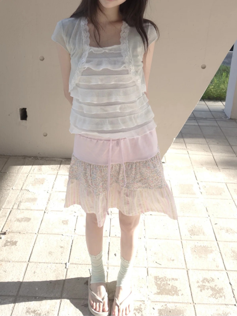 クリームボレロTシャツ