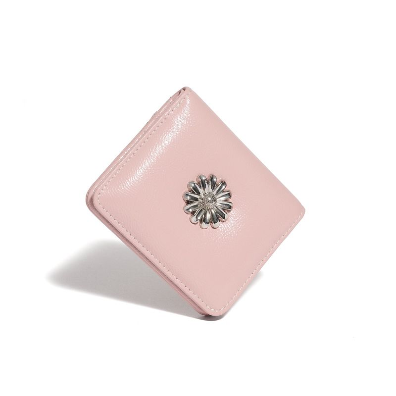 Daisy Photo Slot Half Wallet Bill Card Wallet babypink