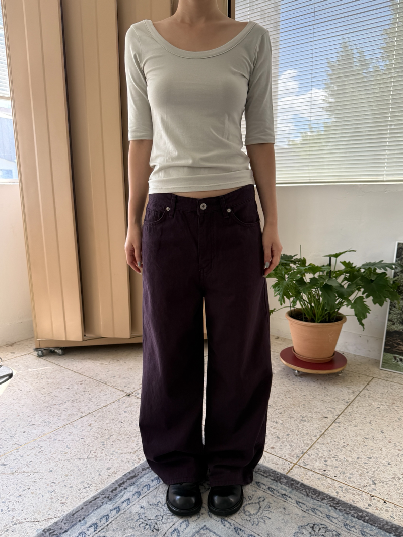 woody cotton wide pants