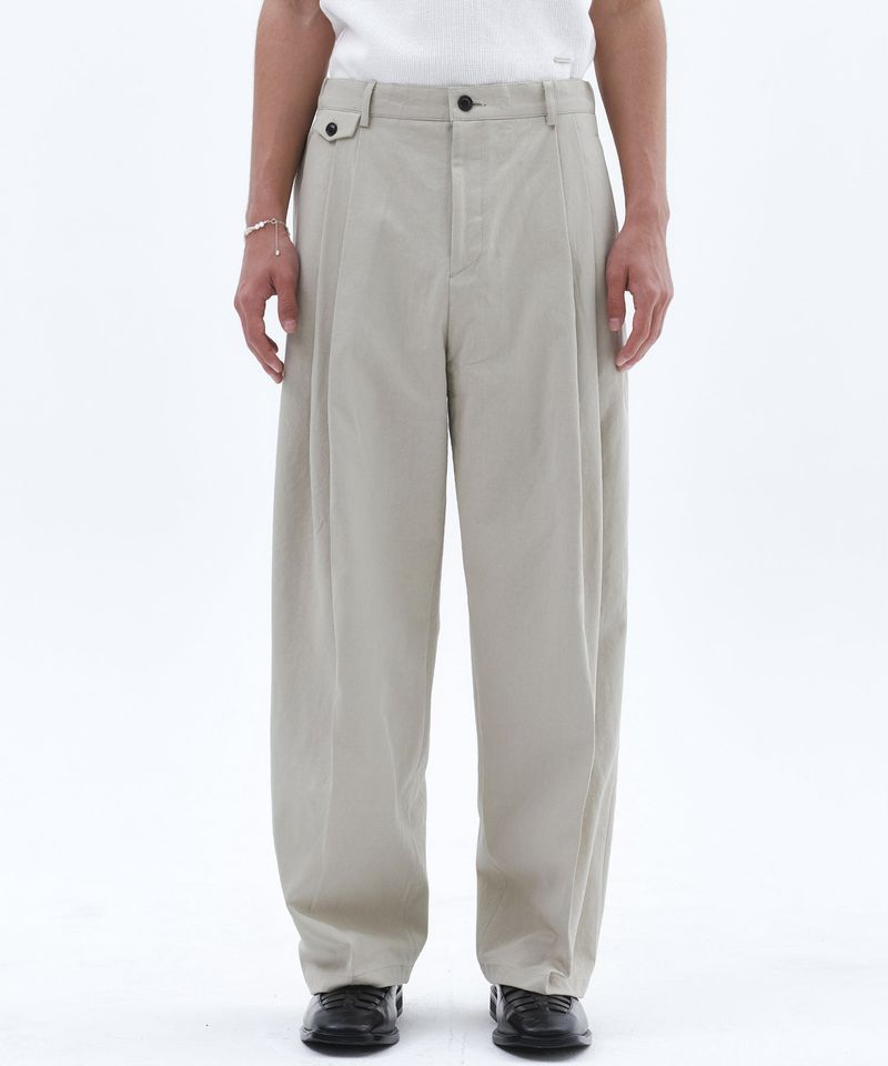 TRIP LE SENS（トリプルセンス）の「Flap pocket wide pants_Beige  （Pants）」