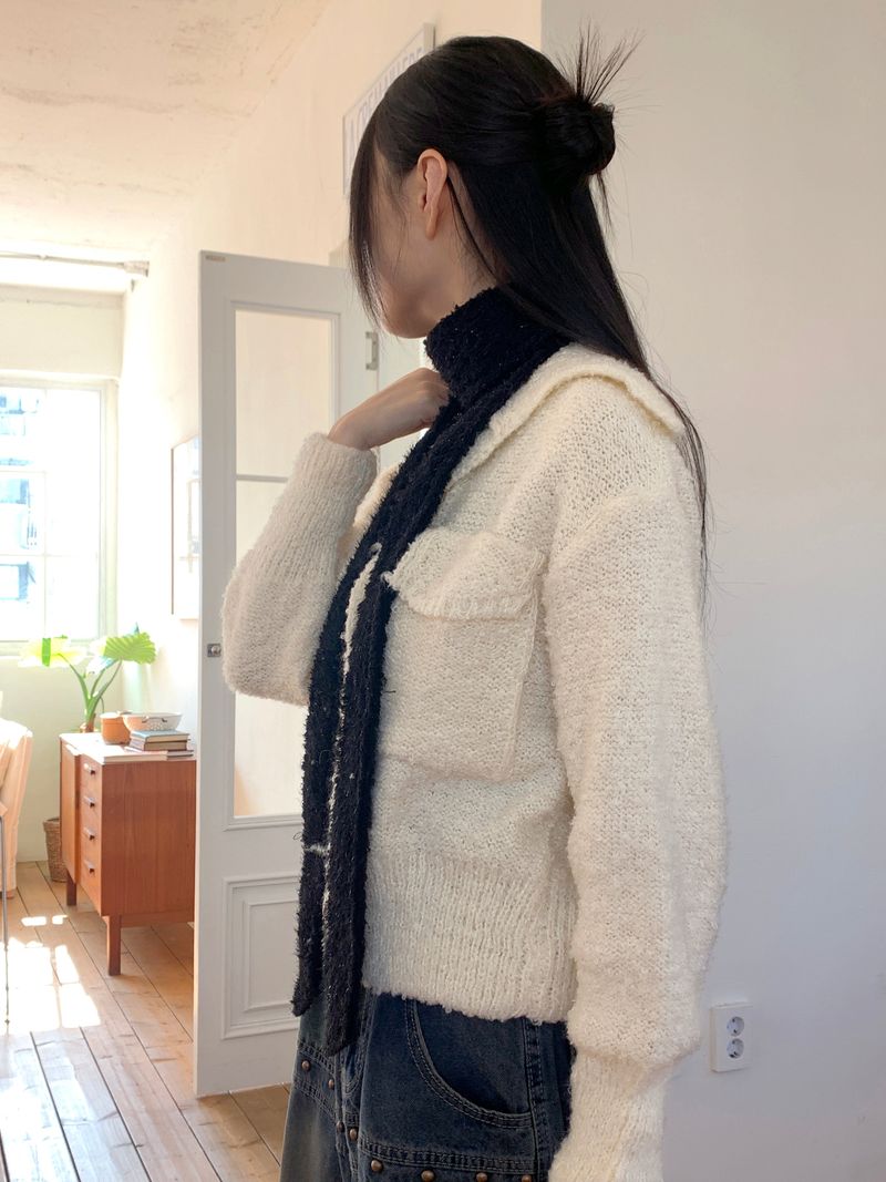 Lendon vintage snow long knit muffler