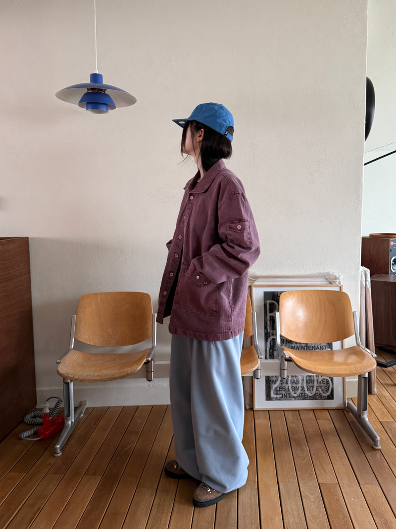 herringbone pigment work jacket