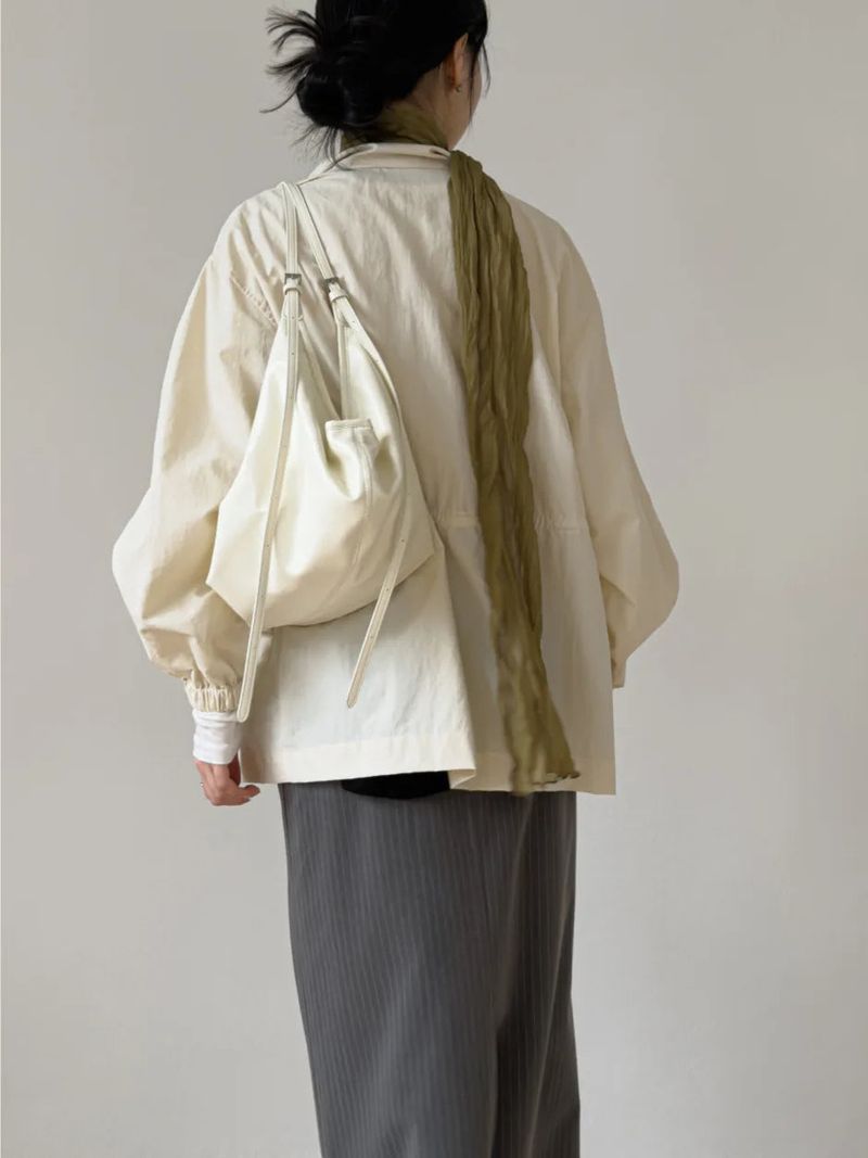 Low Nylon String Loose Fit Jacket