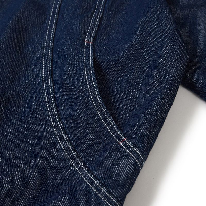 Arc panel denim blouson / Indigo