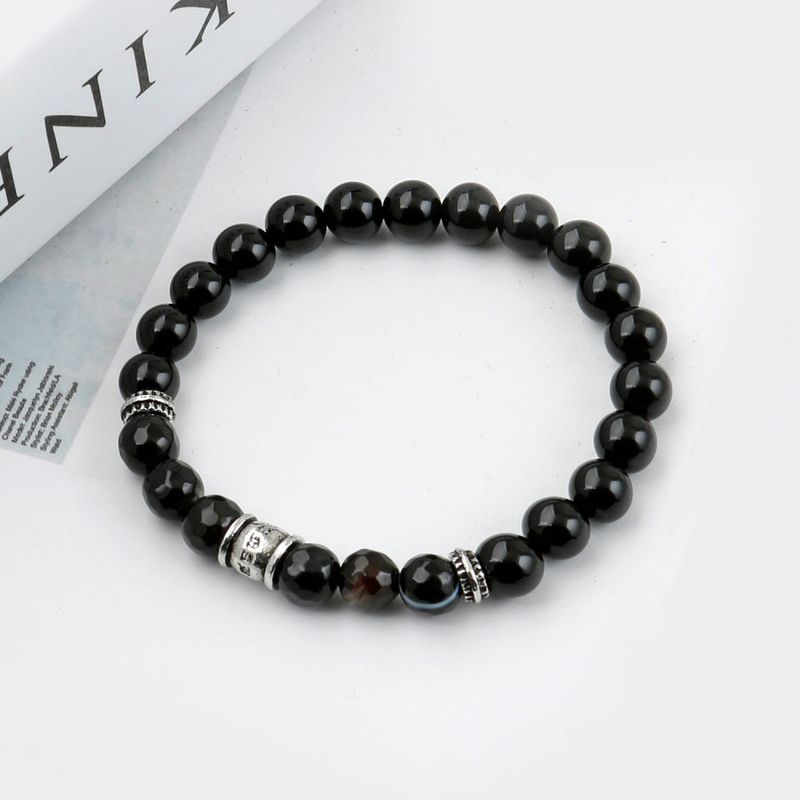SVB-188 Cut Natural Stone Onyx Bracelet Lucky Bracelet