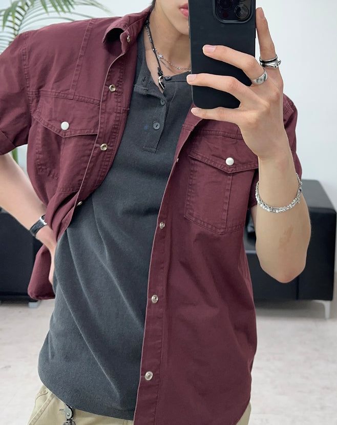 Aran Cation Pocket Short Sleeve Shirt