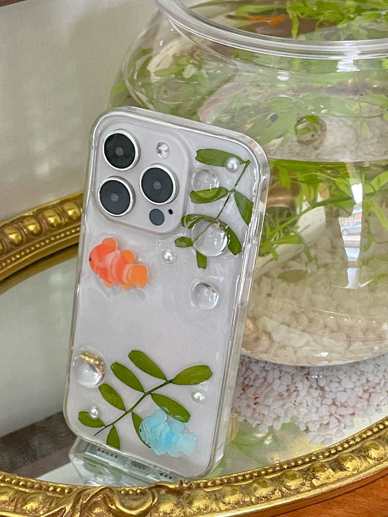 [made] Sea fish bush resin phone case