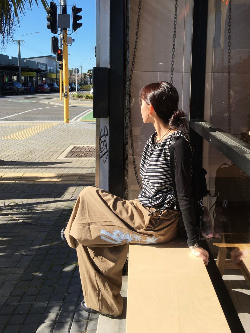 97 Star Cotton Wide Pants (3c)
