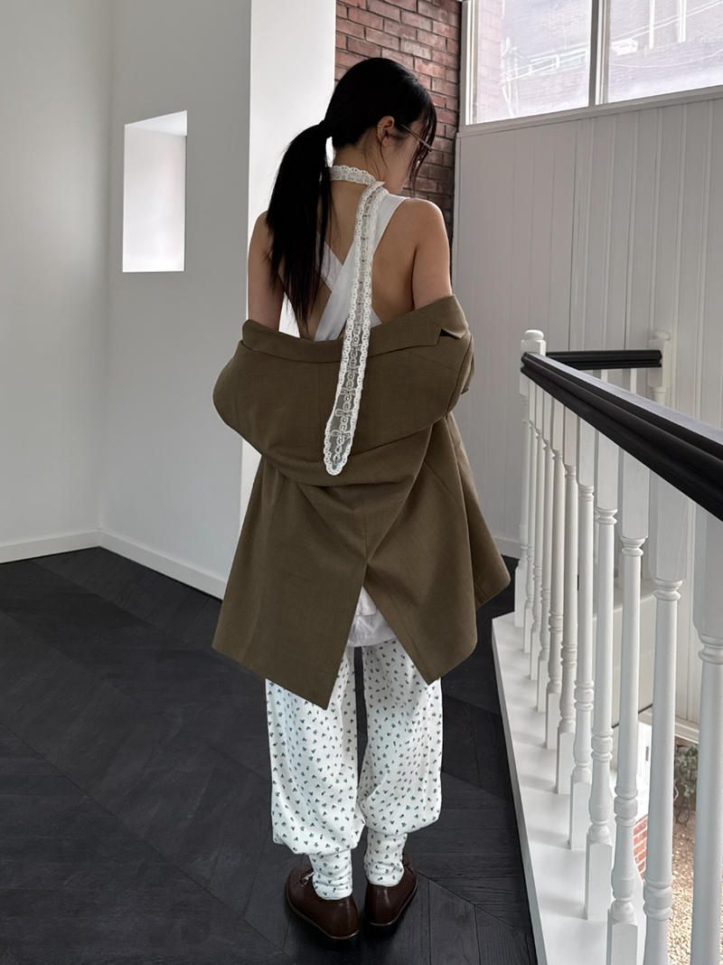 ♡MADE♡ floral leg warmer pants