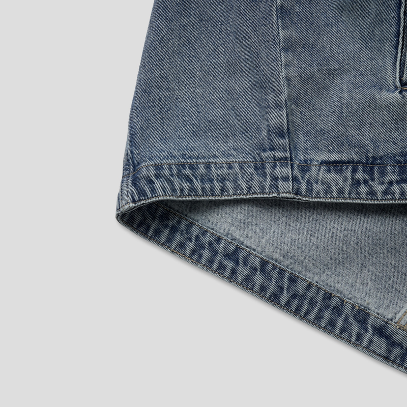 LEGACY CURVED CUT OFF DENIM JACKET