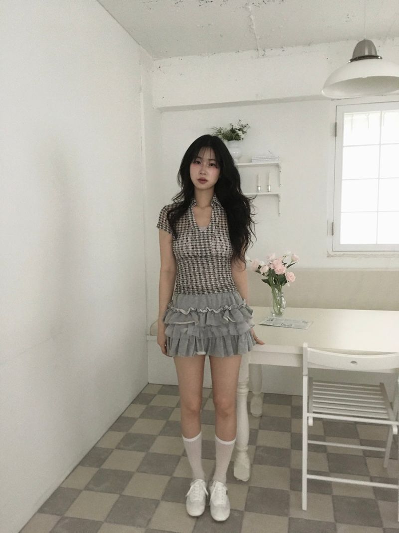 Terrycloth Ruffle Skirt
