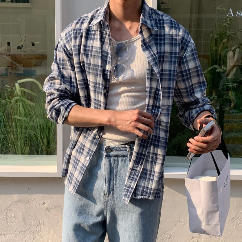 lemenne（ルメンヌ）の「LMN Royal Ice Linen Pastel Checkered Shirt (2 colors)（Tops）」
