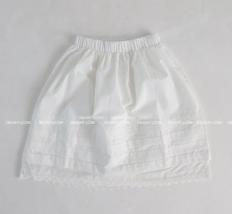 Pure Punching Lace Midi Skirt