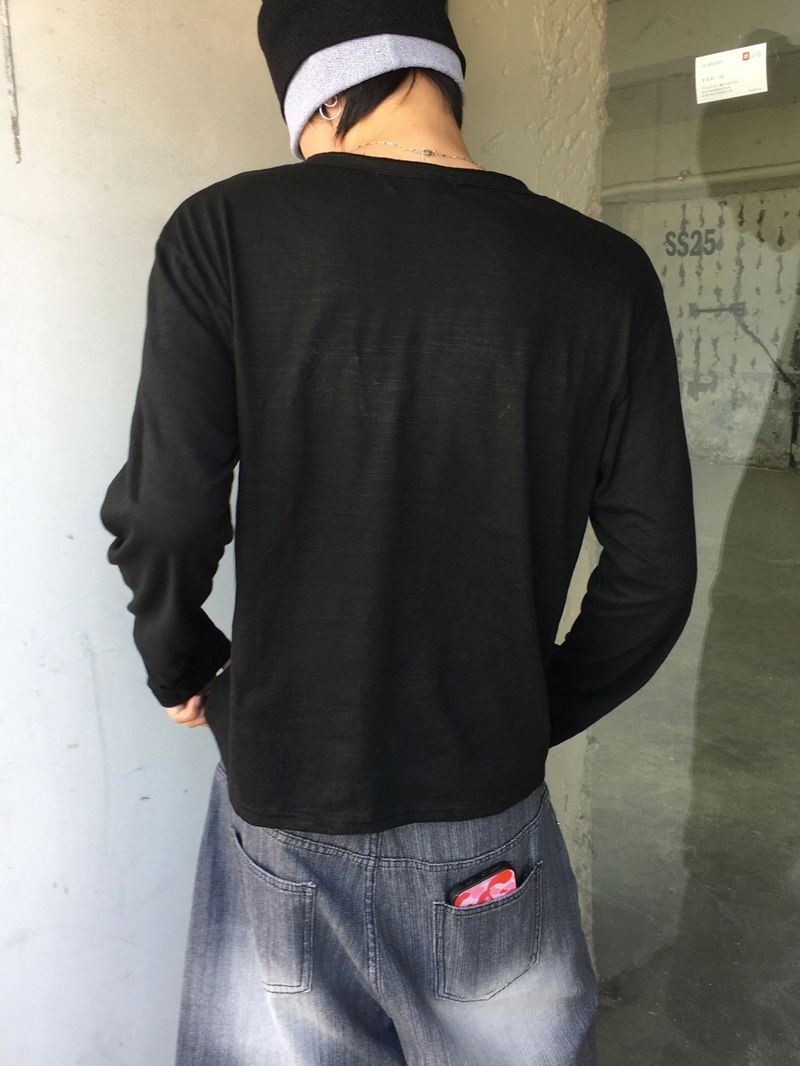 Loop Slub Eyelet Long Sleeve 2C