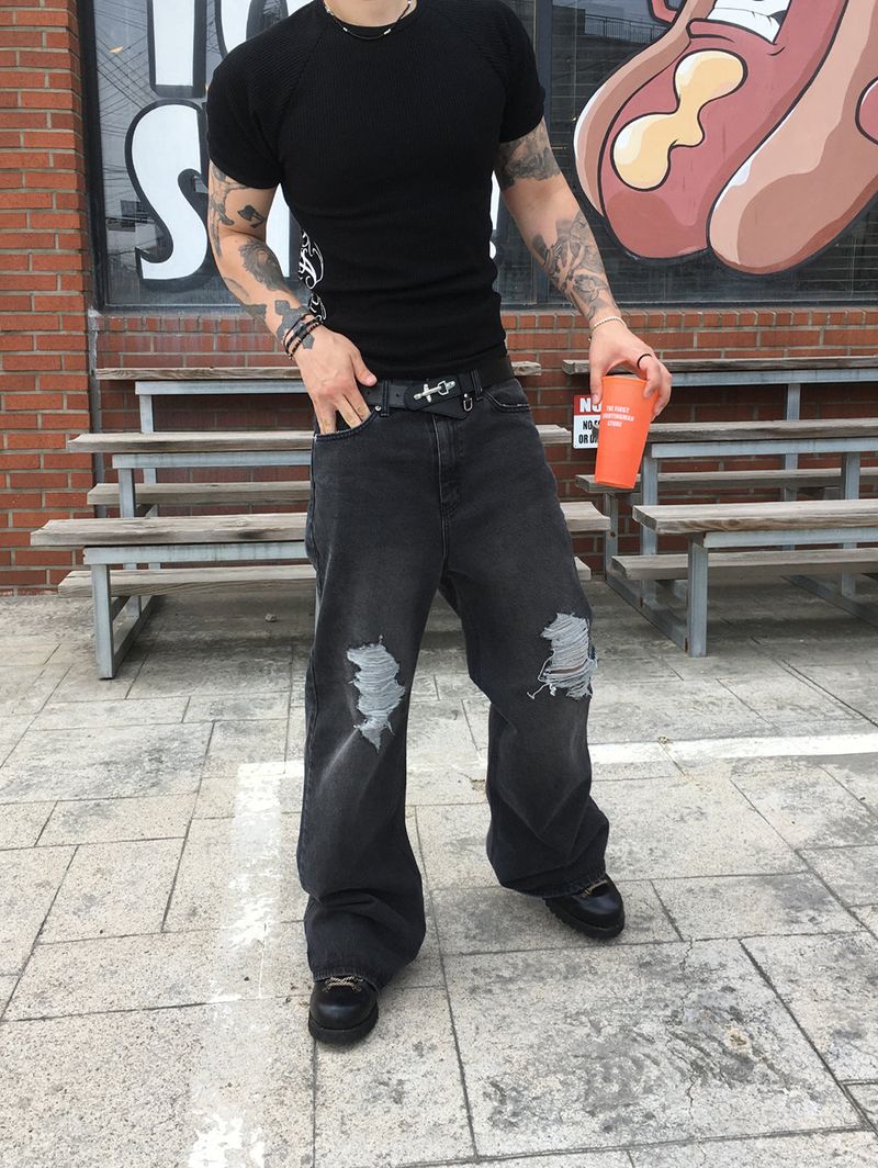 HOLY IN CODE（ホーリーインコード）の「No.1785 vtg washing flare black denim PT（Pants）」