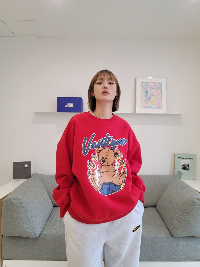 VENTIQUE Bear napping hoodie 3color
