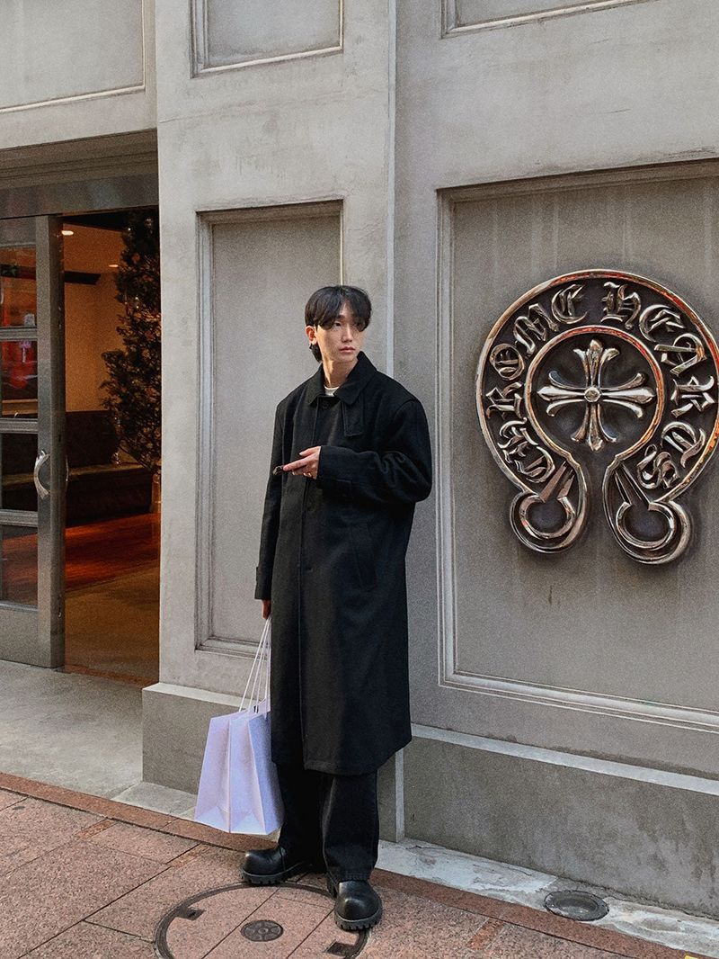 3 TAP Melton Essential Wool Coat (2color)
