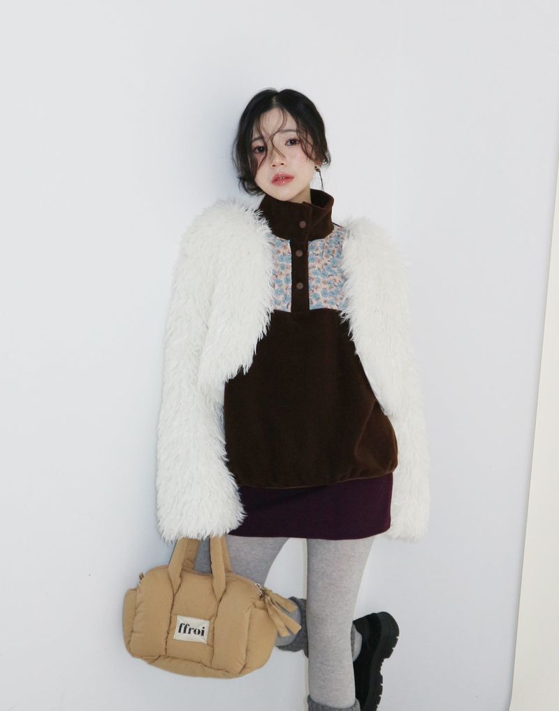 Angel Hairri Fur Bolero Short Jacket (Semi Cropped Jacket)