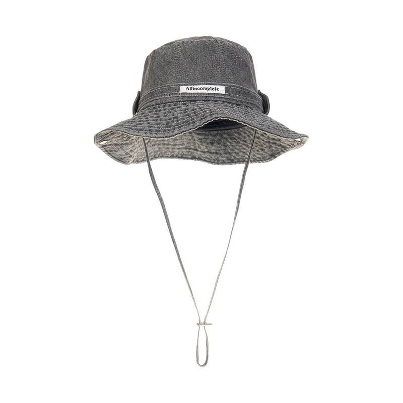 Belt Denim Washed Safari Hat (Black Denim)