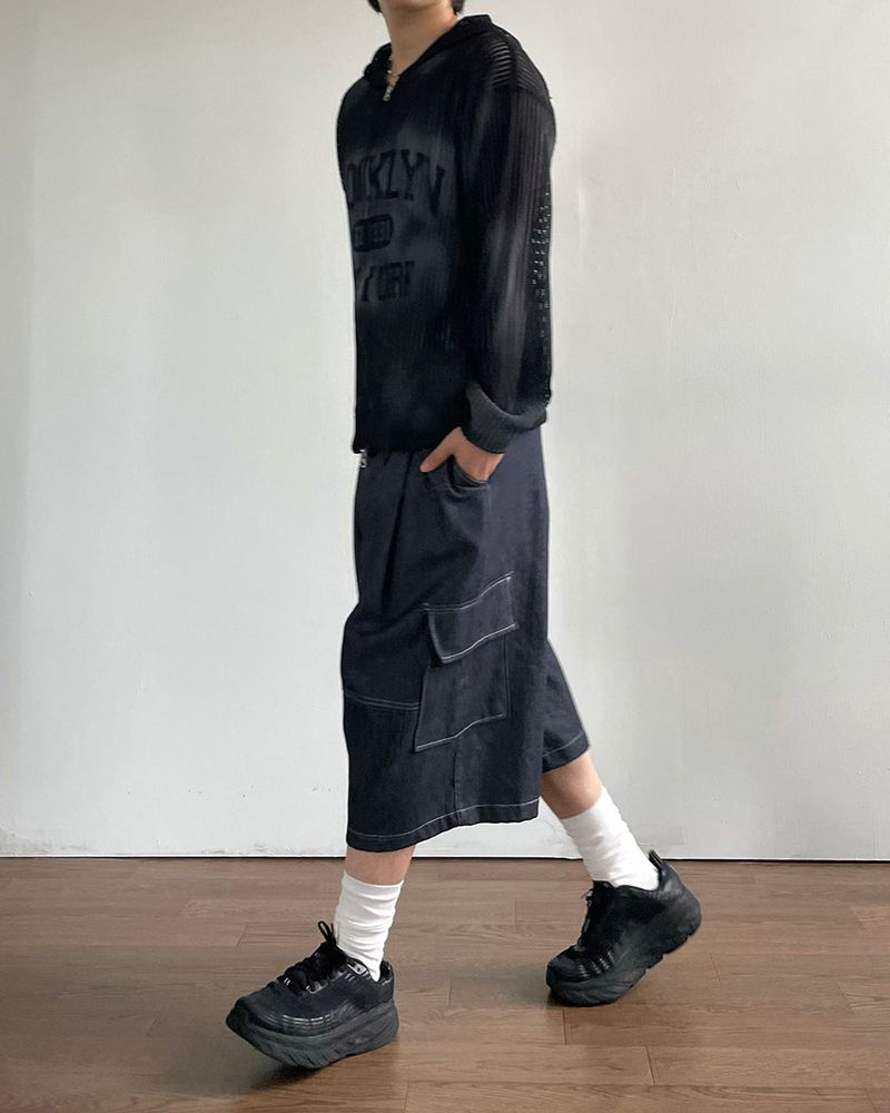 ブルースプレーメッシュフードジップアップ