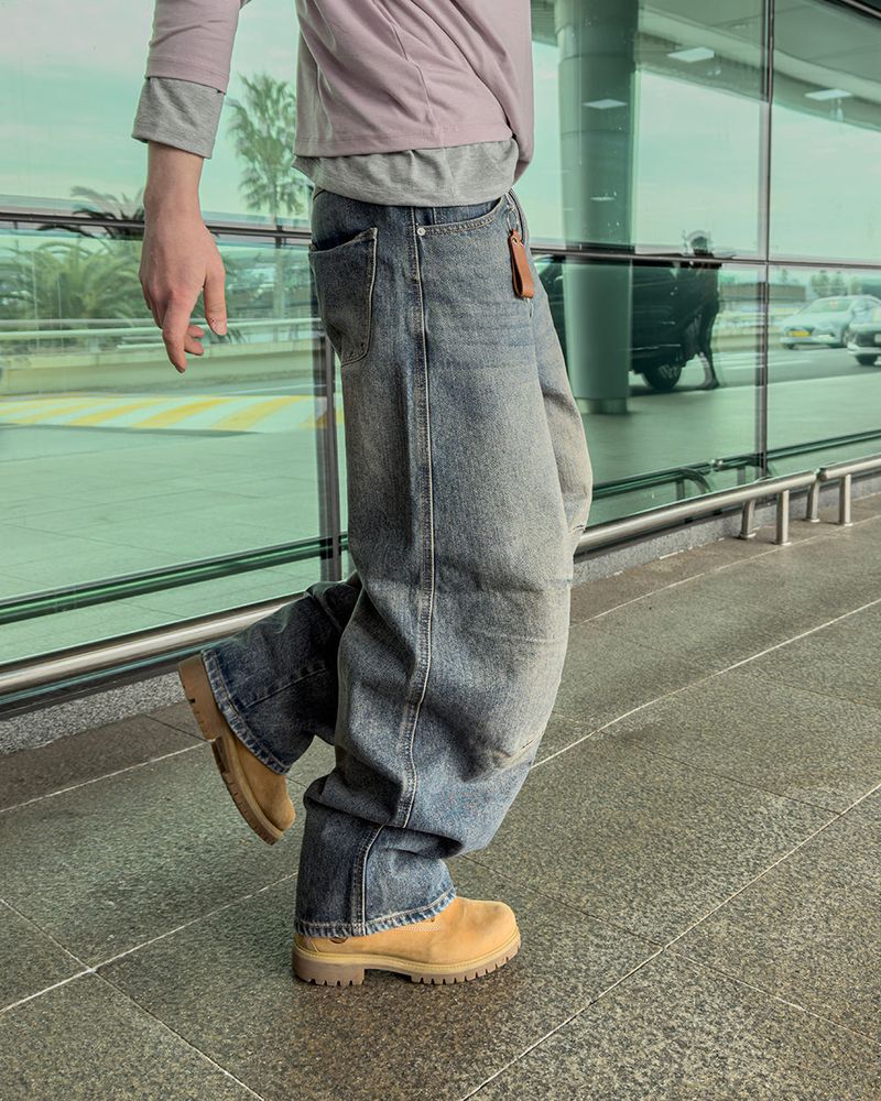 Nova Curved Panel Denim Pants