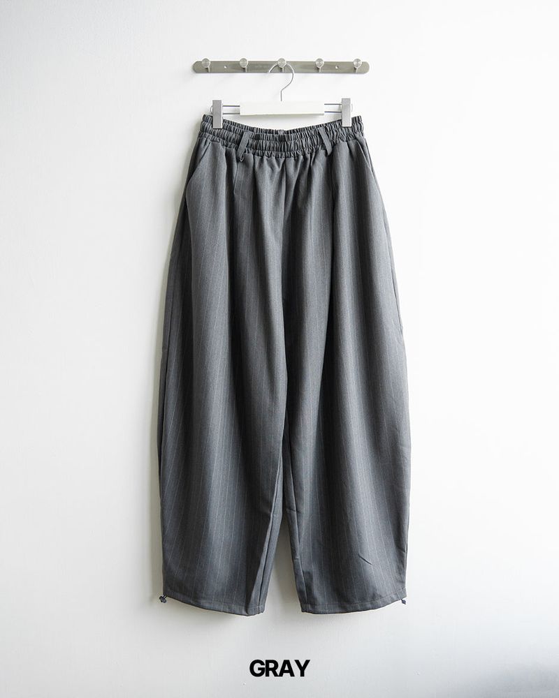 Drape Stripe Banding Slacks