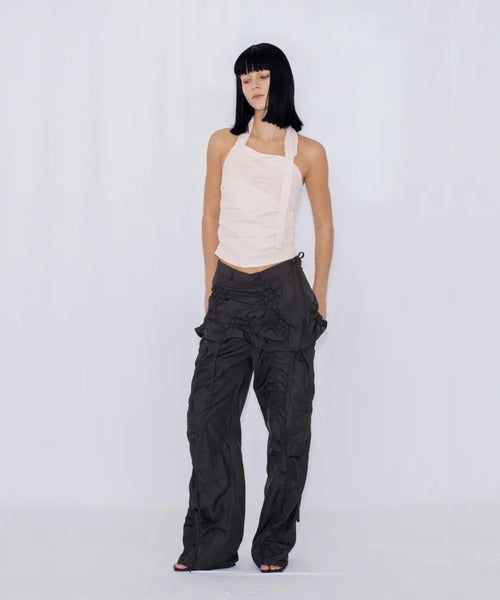 SHEER HALTERNECK TOP